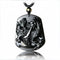 Collar Pixiu Madre e Hijo en Obsidiana Natural para Hombre y Mujer