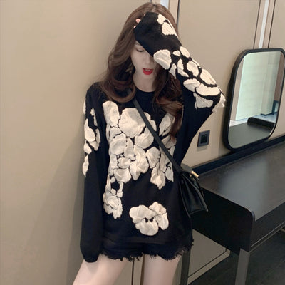 Suéter Suelto Primavera Verano para Mujer - Pullover Cómodo de Largo Medio