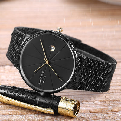 Reloj de Pulsera Acero Inoxidable Movimiento Japonés con Calendario y Malla Resistente al Agua - Image 6