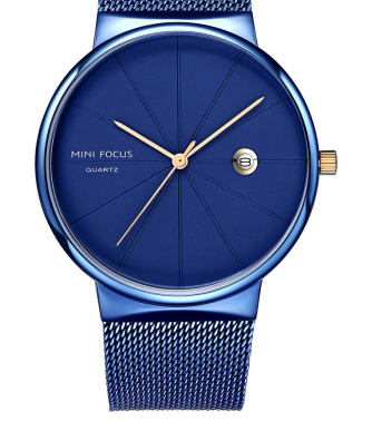 Reloj de Pulsera Acero Inoxidable Movimiento Japonés con Calendario y Malla Resistente al Agua - Image 2