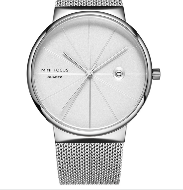 Reloj de Pulsera Acero Inoxidable Movimiento Japonés con Calendario y Malla Resistente al Agua - Image 3