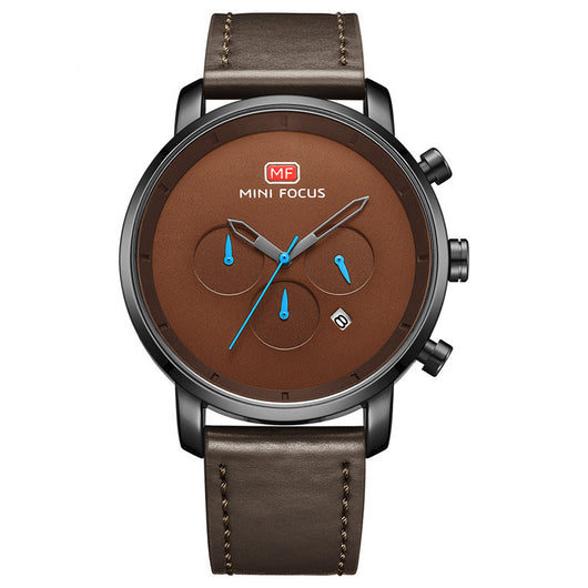 Reloj Multifunción con Calendario y Correa de Cuero Resistente al Agua - Image 5