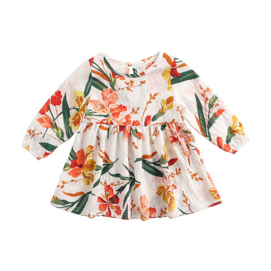 Vestido Infantil Floral Manga Larga Otoño Invierno - Image 7