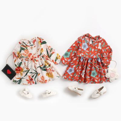 Vestido Infantil Floral Manga Larga Otoño Invierno - Image 11