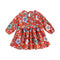 Vestido Infantil Floral Manga Larga Otoño Invierno
