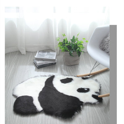 Tapete Interior Antideslizante de Seda Suave con Diseño de Animales Panda y Koala