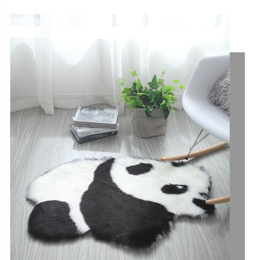 Tapete Interior Antideslizante de Seda Suave con Diseño de Animales Panda y Koala