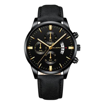 Reloj Deportivo Hombre Acero Inoxidable Correa Cuero Movimiento Cuarzo - Image 34
