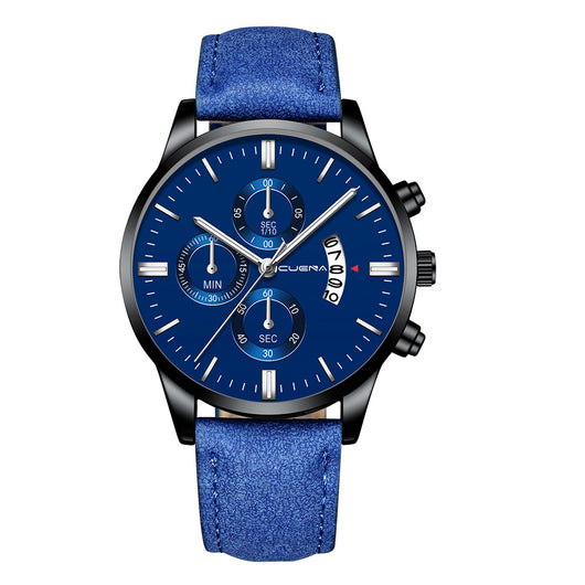 Reloj Deportivo Hombre Acero Inoxidable Correa Cuero Movimiento Cuarzo - Image 35
