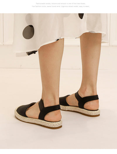 Sandalias Tejidas de Paja Talla Grande - Cómodas y Versátiles - Image 14