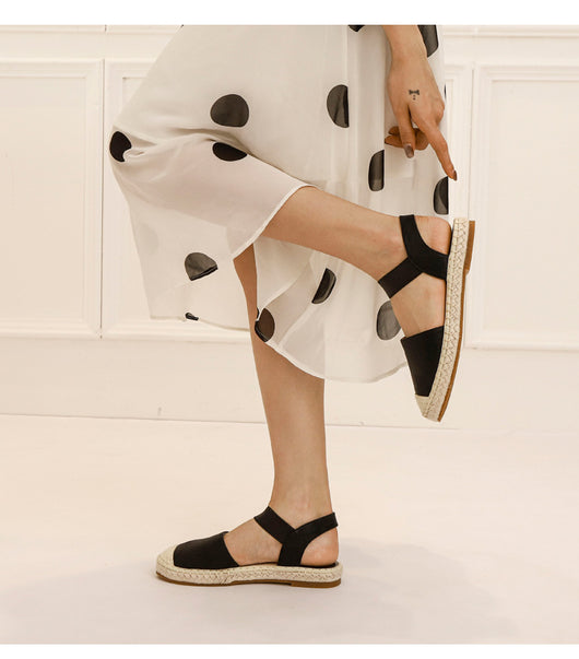 Sandalias Tejidas de Paja Talla Grande - Cómodas y Versátiles - Image 15