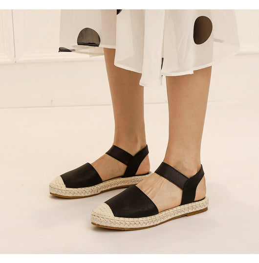 Sandalias Tejidas de Paja Talla Grande - Cómodas y Versátiles - Image 17
