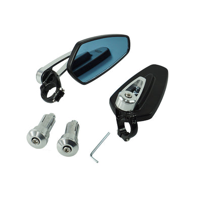 Espejos Retrovisores Universales 22mm para Motocicleta - Aluminio Negro - Image 6