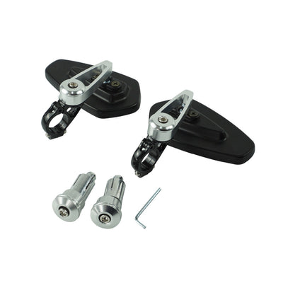 Espejos Retrovisores Universales 22mm para Motocicleta - Aluminio Negro - Image 2