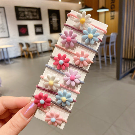 Diadema y Bandas Elásticas para Niñas - Diseño Princesa Adorable