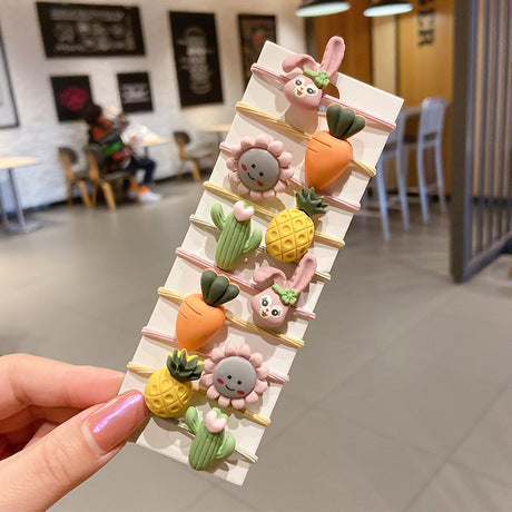 Diadema y Bandas Elásticas para Niñas - Diseño Princesa Adorable