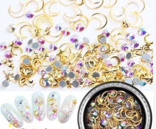 Decoraciones de Uñas en Gel con Cristales y Piedras Brillantes - Mix de Joyas para Nail Art