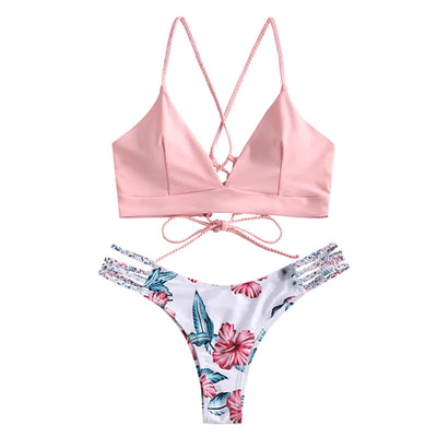 Trajes de Baño Separados de Color Liso para Mujer - Image 3