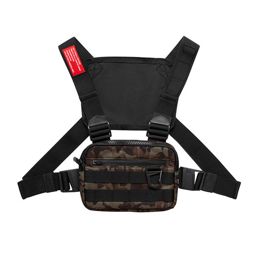 Chaleco Táctico Modular Negro con Bolsas de Carga Ajustables
