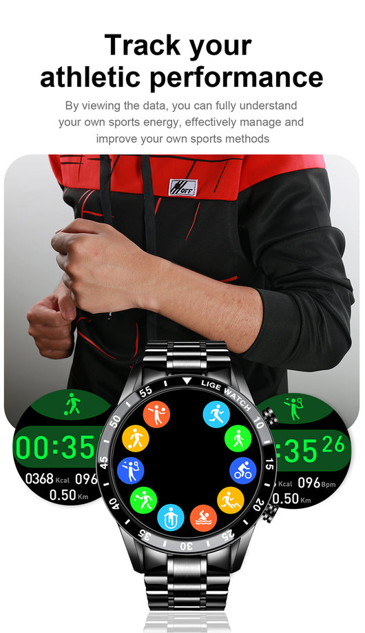 Reloj Inteligente con Llamadas Bluetooth, Monitor de Presión y Ritmo Cardíaco - Image 15