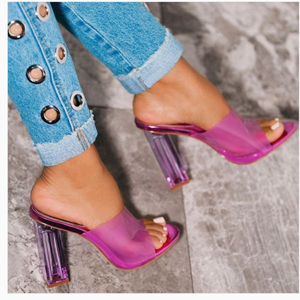 Tacones Altos Bloqueadores de Manchas Estilo Europeo Americano Pantuflas para Damas Talla Grande 42 Directo de Fábrica