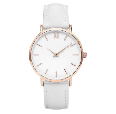 Reloj de Cuarzo Minimalista con Correa de Ocio y Escala de Barras