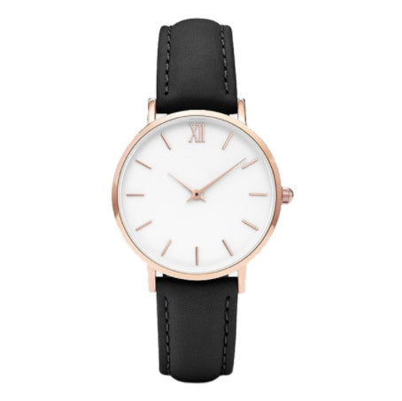 Reloj de Cuarzo Minimalista con Correa de Ocio y Escala de Barras
