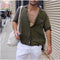 Camisa de Algodón para Hombre con Bolsillos en Solapa