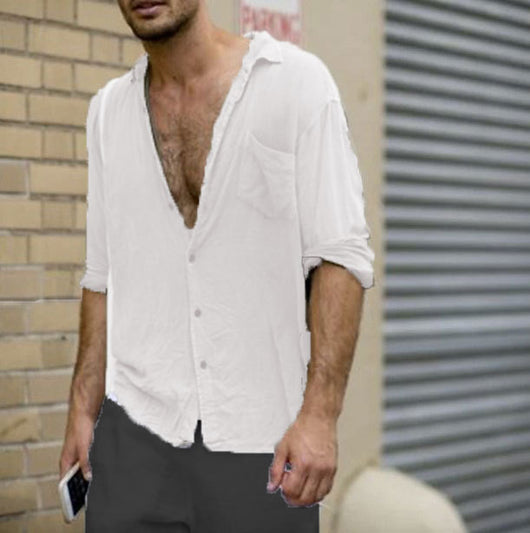 Camisa de Algodón para Hombre con Bolsillos en Solapa - Image 5