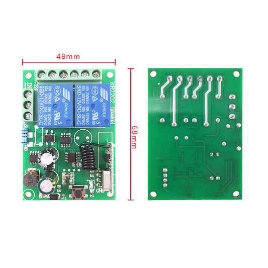 Control Remoto Inalámbrico 220V Doble Canal para Motores AC - Marcha Atrás y Adelante