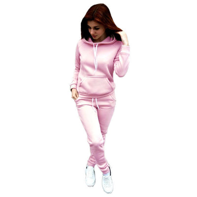 Conjunto Deportivo Mujer con Capucha y Manga Larga en Fleece - Image 6