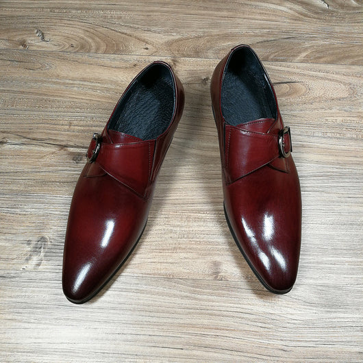 Zapatos de Cuero para Negocios con Punta Fina y Hebilla - Calzado Ejecutivo para Hombre - Image 4