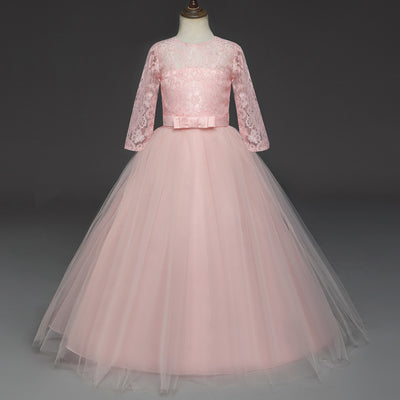 Vestido Infantil Princesa con Encaje y Tul Esponjado - Image 9