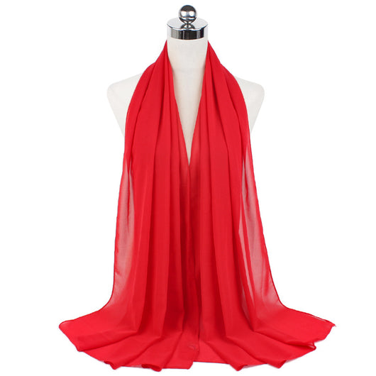 Hijab Chiffón Perlado Monocromático 70x180cm - Image 74