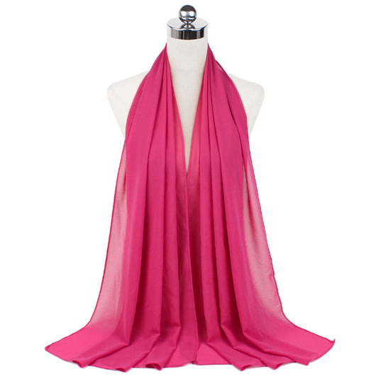 Hijab Chiffón Perlado Monocromático 70x180cm - Image 78