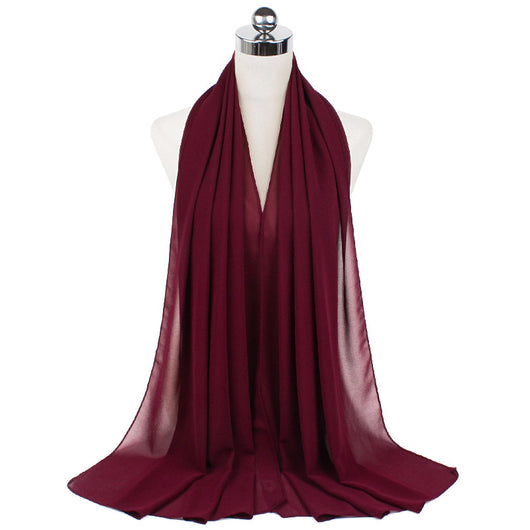 Hijab Chiffón Perlado Monocromático 70x180cm - Image 76