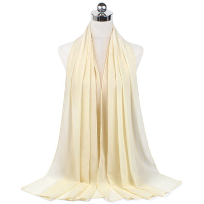 Hijab Chiffón Perlado Monocromático 70x180cm - Image 79
