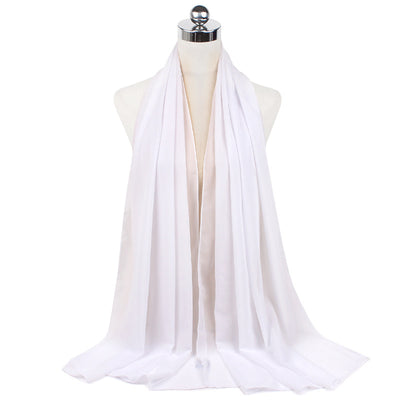 Hijab Chiffón Perlado Monocromático 70x180cm - Image 77