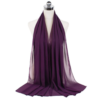 Hijab Chiffón Perlado Monocromático 70x180cm - Image 83