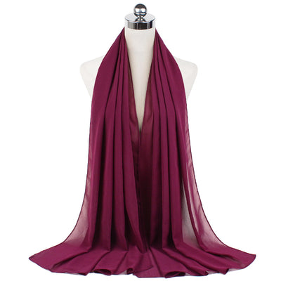 Hijab Chiffón Perlado Monocromático 70x180cm - Image 85