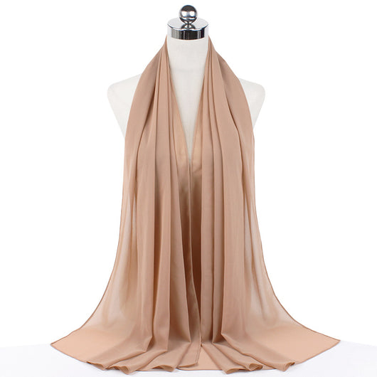 Hijab Chiffón Perlado Monocromático 70x180cm - Image 88