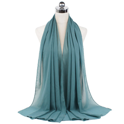 Hijab Chiffón Perlado Monocromático 70x180cm - Image 94
