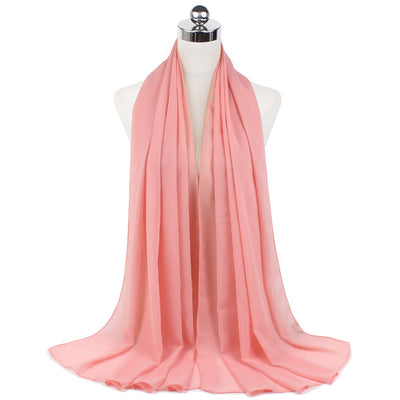 Hijab Chiffón Perlado Monocromático 70x180cm - Image 96