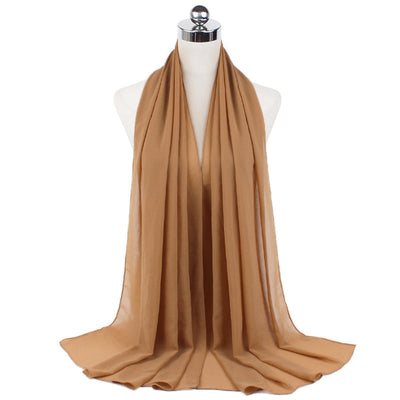 Hijab Chiffón Perlado Monocromático 70x180cm - Image 98