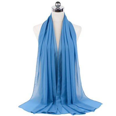 Hijab Chiffón Perlado Monocromático 70x180cm - Image 101