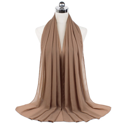 Hijab Chiffón Perlado Monocromático 70x180cm - Image 102