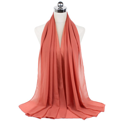 Hijab Chiffón Perlado Monocromático 70x180cm - Image 104