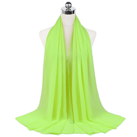 Hijab Chiffón Perlado Monocromático 70x180cm - Image 105
