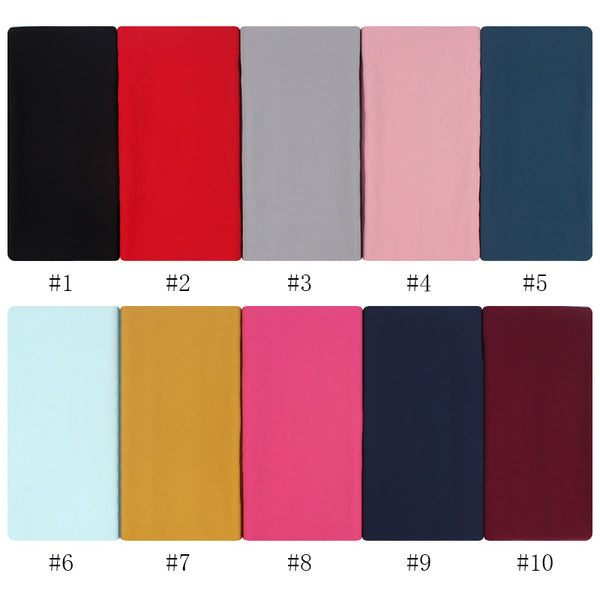 Hijab Chiffón Perlado Monocromático 70x180cm