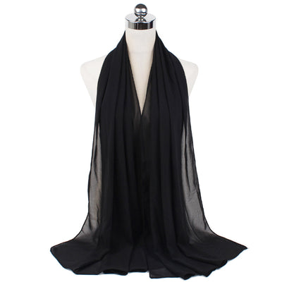 Hijab Chiffón Perlado Monocromático 70x180cm - Image 9